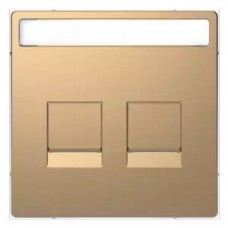MTN4564-6051 Накладка для 2-мод.разъемов RJ Merten D-Life "Шампань"