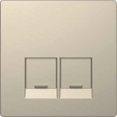 MTN4572-6033 Накладка для 2-хмод. розетки с пылезащитными шторками Merten D-Life "Сахара"