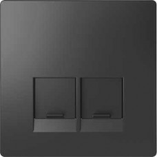 MTN4572-6034 Накладка для 2-хмод. розетки с пылезащитными шторками Merten D-Life "Антрацит"