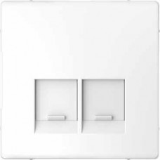 MTN4572-6035 Накладка для 2-хмод. розетки с пылезащитными шторками Merten D-Life "Белый Лотос"