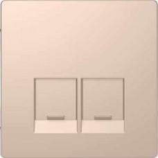 MTN4572-6051 Накладка для 2-хмод. розетки с пылезащитными шторками Merten D-Life "Шампань"