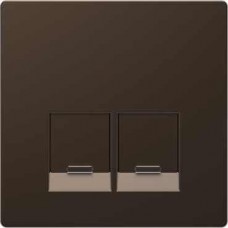 MTN4572-6052 Накладка для 2-хмод. розетки с пылезащитными шторками Merten D-Life "Мокко"