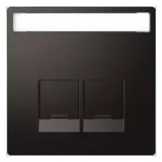 MTN4574-6034 Накладка для 2-мод.разъемов RJ с надписью Merten D-Life "Антрацит"