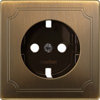 SD Центральная накладка розетки Schuko античная латунь (MTN2331-4143) SD Центральная накладка розетки Schuko античная латунь (MTN2331-4143)