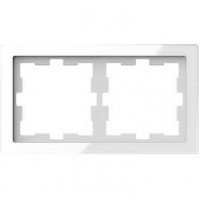 MTN4020-6520 Рамка 2-постовая Merten D-Life "Белый Кристалл"