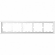 Рамка 5-постова Merten D-Life. Колір Білий Лотос