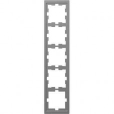 MTN4050-6536 Рамка 5-постовая Merten D-Life "Нержавеющая Сталь"