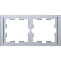 MTN4020-6536 Рамка 2-постовая Merten D-Life "Нержавеющая Сталь"