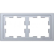 Рамка 2-постова Merten D-Life. Колір Нержавіюча сталь