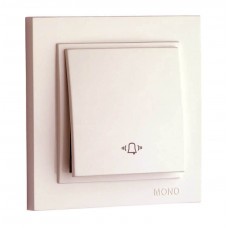 Кнопка звонка 10А серії Despina (Mono Electric) Слонова кістка