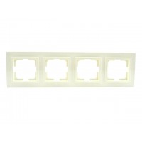 Рамка чотирьохмісна серії Despina (Mono Electric) Кремова