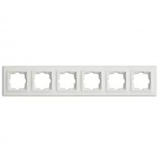 Рамка шестимісна серії Despina (Mono Electric) Біла