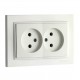 ⚡Розетка двойная без заземления 10А серии Despina (Mono Electric) Белая