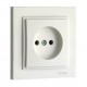 ⚡Розетка без заземления 10А серии Despina (Mono Electric) Белый