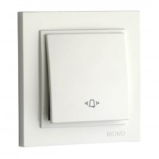 Кнопка звонка 10А серії Despina (Mono Electric) Білий