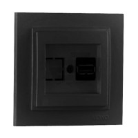 Розетка USB серії Despina (Mono Electric). Колір Графіт