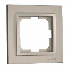 Рамка одномісна серії Despina (Mono Electric). Колір Срібло