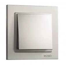 ⚡Выключатель одноклавишный серии Despina (Mono Electric). Цвет Серебро