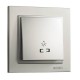 ⚡Кнопка для света с подсветкой серии Despina (Mono Electric). Цвет Серебро