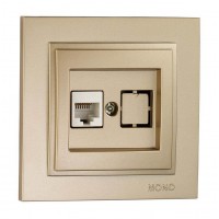 Розетка комп'ютерна (Rj45 Cat 6) серії Despina (Mono Electric). Колір Титан Розетка комп'ютерна (Rj45 Cat 6) серії Despina (Mono Electric). Колір Титан
