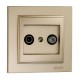 ⚡Розетка спутниковая проходная из серии Despina (Mono Electric). Цвет Титан