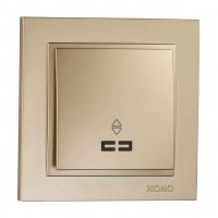 ⚡Выключатель одноклавишный проходной с подсветкой серии Despina (Mono Electric). Цвет Титан ⚡Выключатель одноклавишный проходной с подсветкой серии Despina (Mono Electric). Цвет Титан