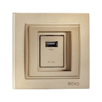 ⚡Розетка c USB-зарядкой (5В - 2.4А) серии Despina (Mono Electric). Цвет Титан ⚡Розетка c USB-зарядкой (5В - 2.4А) серии Despina (Mono Electric). Цвет Титан