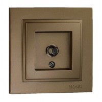 Розетка супутникова (F з'єднання) серії Despina (Mono Electric). Колір Бронза