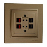 Аудіорозетка Hi-Fi два входи серії Despina (Mono Electric). Колір Бронза Аудіорозетка Hi-Fi два входи серії Despina (Mono Electric). Колір Бронза