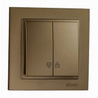 ⚡Кнопка управления жалюзи серии Despina (Mono Electric). Цвет Бронза