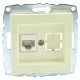 Механізм комп'ютерної розетки з панелью + порожній механізм серії Despina (Mono Electric) Кремовий