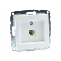 Механізм розетки TF Євро (623K) Despina Біла з панелью