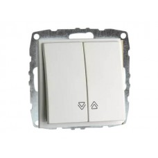 Механізм вимикача управління жалюзі серії Despina (Mono Electric) Білий з клавішею