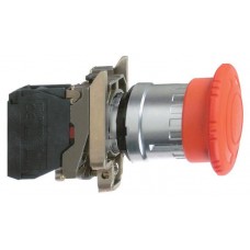Кнопка аварийной остановки Schneider Electric XB4-B, красная, металлическое основание, 1NC XB4BS8442