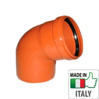 Колено (отвод) монтажное PVC для наружной канализации Redi O110x67°