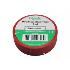Ізоляційна стрічка Schneider Electric ПВХ 19мм/20м. Колір "Червоний"
