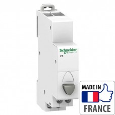Кнопка управления на DIN-рейку Schneider Electric Acti 9 iPB, простая кнопка, 1NC, серая