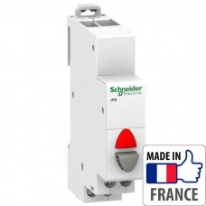 Кнопка управления на DIN-рейку Schneider Electric Acti 9 iPB, с индикатором, 1NC (110-230В)