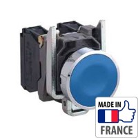 XB4BA61 Кнопка с пружинным возвратом Schneider Electric XB4-B, синяя, металл. основание, 1NO