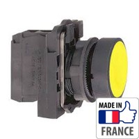XB5AA51 Кнопка с пружинным возвратом Schneider Electric XB5-A, желтая, пластик. основание, 1NO