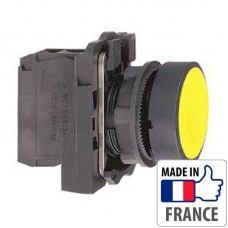 XB5AA51 Кнопка с пружинным возвратом Schneider Electric XB5-A, желтая, пластик. основание, 1NO