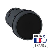Кнопка с пружинным возвратом Schneider Electric XB7, черная, в монолитном корпусе, 1NO XB7NA21