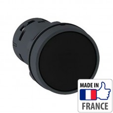 Кнопка с пружинным возвратом Schneider Electric XB7, черная, в монолитном корпусе, 1NO XB7NA21