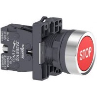 XA2EA4342 Кнопка ХА2, пружинная поворотная, красная с "STOP", 1НЗ XA2EA4342 Кнопка ХА2, пружинная поворотная, красная с "STOP", 1НЗ