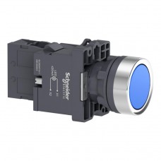 XA2EW36M1 Кнопка с подсветкой, LED, 220В, синяя, 1НО