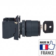 XB5AG21 Перемикач з ключем Schneider Electric XB5-A, 2 положення з фіксацією, пластик. основа, 1NO