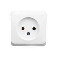 Розетка без заземляющего контакта и защитных шторок Prima белая WDE001000
