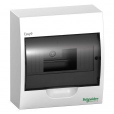 Щиток распределительный навесной Schneider Electric Easy9 на 8 модулей, дымчатая дверца