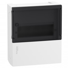 ⚡Щит навісний Mini Pragma димчаті двері, 1 ряд, 8 модулів, Schneider Electric, Італія (MIP12108S)