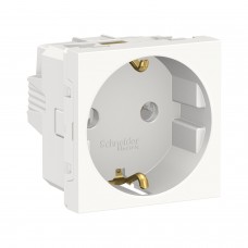 ⚡Розетка з з/к, зі шторками 16А гвинтовий зажим Unica New біла (NU303618)